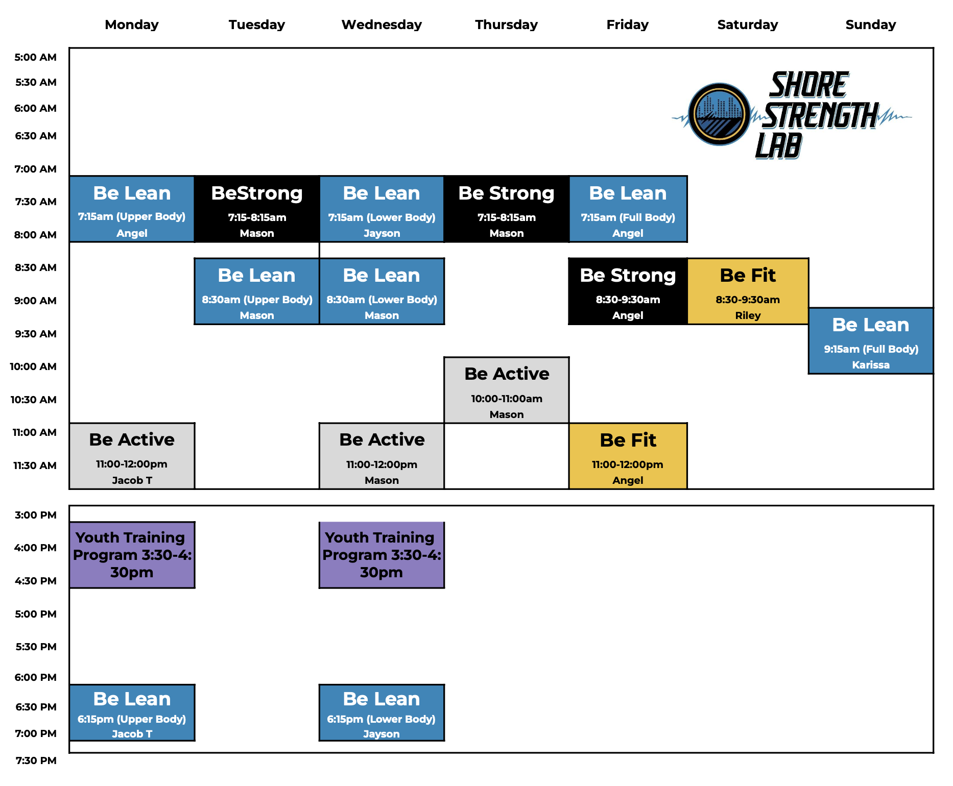 2025 SSL Summer Schedule